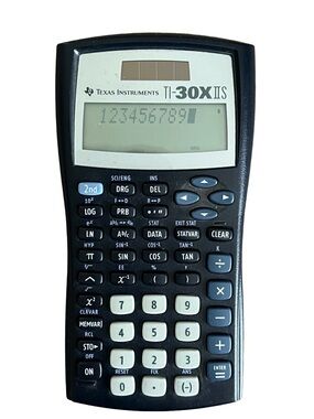 Texas Instruments TI-30X IIS Scientific Calculator in Black and White